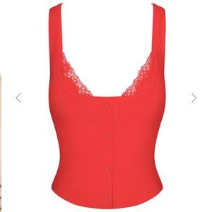 SKIMS Soft Lounge Lace Tank With Bralette